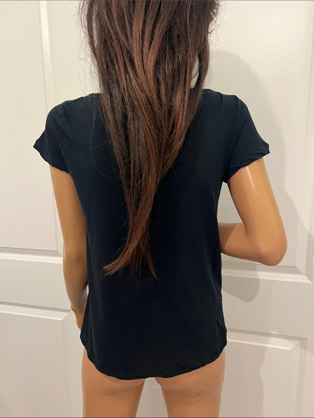 CHANEL Black Deep V-Neck Bandeau Top